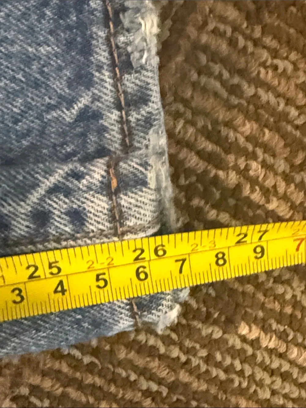 Levi's Premium Big E Rare Blank Tab Light Blue Distressed Straight Jeans